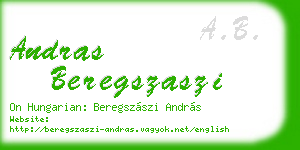 andras beregszaszi business card